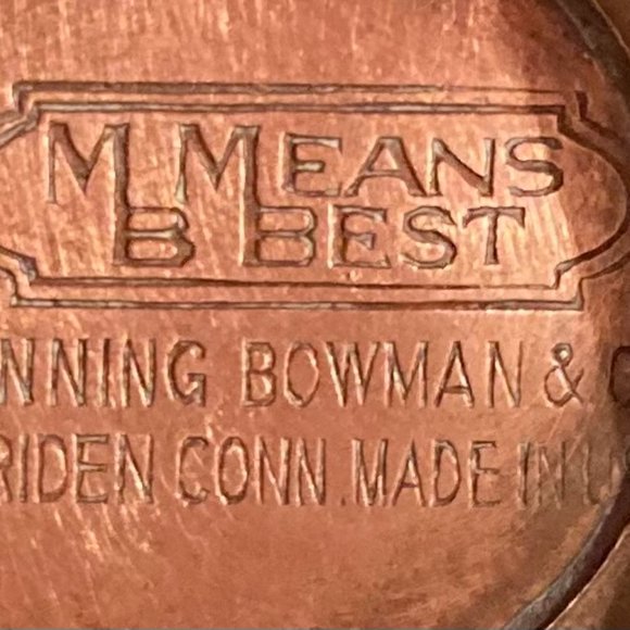 2 Vintage Copper and Brass Metal Containers, Sugar, Crea, Manning Bowman Co. - Picture 7 of 7